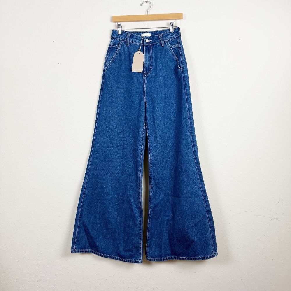 Meshki Blue Flare & Wide Leg Jeans - Picture 2 of 8
